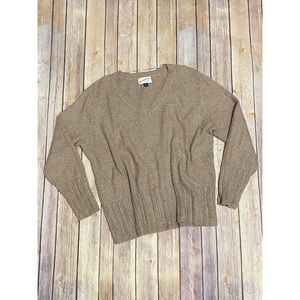 UNIVERSAL THREAD V Neck Knit Sweater Tan Medium